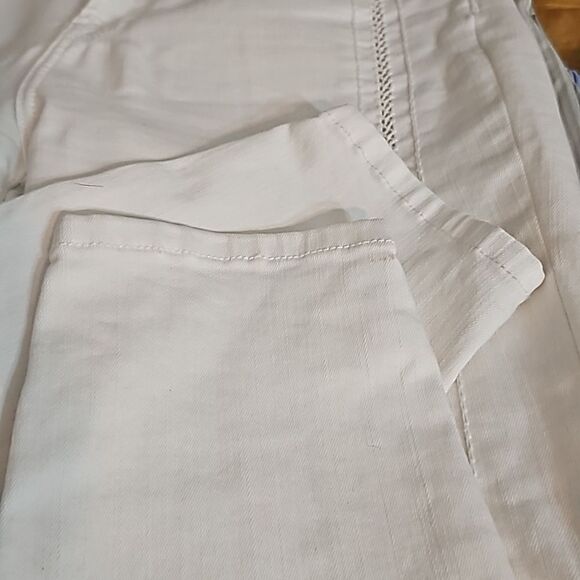 J BRAND Alana High-Rise White Ladder Lace Cropped Skinny Jeans Size 28 - Picture 8 of 12